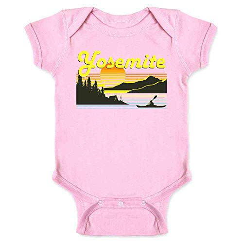 Pop Threads Yosemite Retro Travel Infant Baby Boy Girl Bodysuit