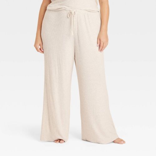 Women's Cozy Ribbed Wide Leg Pants - Auden™