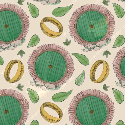 Lord of Ring burp clothes | Print options | Rectangle shape