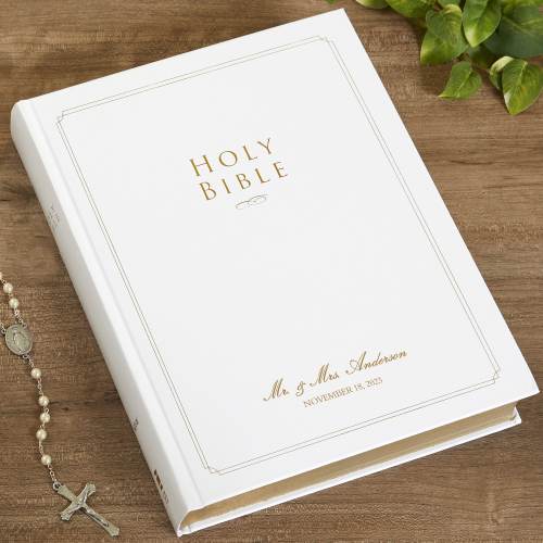 Personalized NIV Family Bible – Custom Name Holy Bible Gift – Leatherette Family Keepsake Bible – Religious Gift for Weddings or Baptism