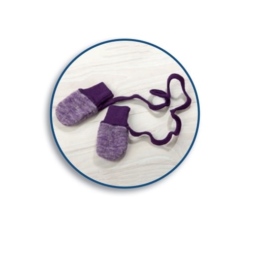 Cosilana Organic Wool Cotton Fleece baby Mittens