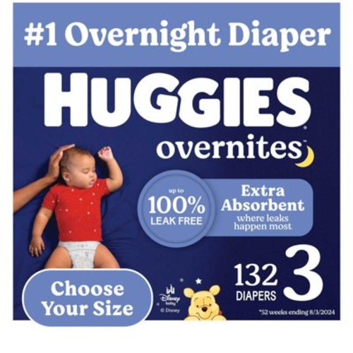 Huggies Overnites Nighttime Baby Diapers, Sizes 3-7 - Samsclub.com