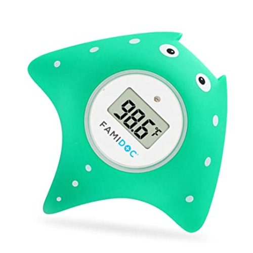Baby Bath and Room Thermometer - Famidoc FDTH-V0-22 New Upgraded Sensor Technology for Baby Health Bath Tub Thermometer Floating Toy