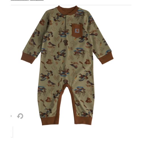 Boys' Long Sleeve Duck Print Coverall (Baby) | Fall Layering Clothing Essentials | Carhartt