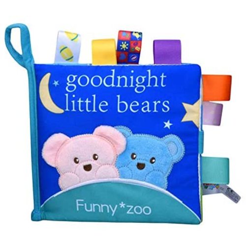 MUBEN Baby Soft Cloth Book, Activity Crinkle Book Rattle Toy for Infants Educational Learning Toy Cloth Books for Babies Newborn to One Year