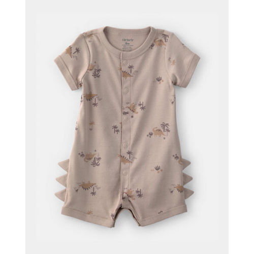 Baby Boy Dinosaur Short-Sleeve Romper - Brown | Carter's