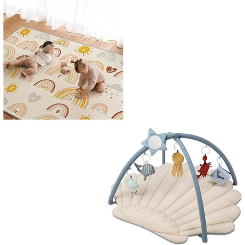 Blissful Diary 78 x 50 x 0.4 inch Baby Play Mat+Shell Baby Play Gym