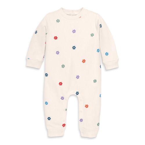 Primary Baby Sweatshirt Romper In Oat Blooms Size 18-24 Months