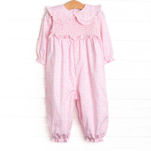 Blushing Bouquet Smocked Romper, Pink – Stitchy Fish