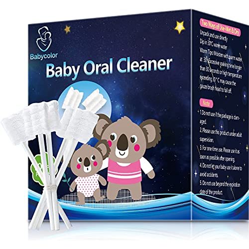100-Pack Newborn Baby Tongue Cleaner & Soft Gauze Toothbrush - Infant Oral Cleaning Stick, Disposable, for 0-36 Months