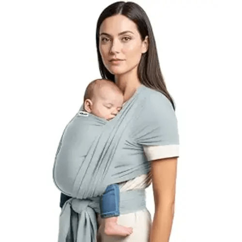Yolay Baby Wrap Carrier Easy to Wear Soft Baby Carrier Sling Hands Free Adjustable Baby Carrier for Newborn to Toddler Upto 50 lbs, Light Grey