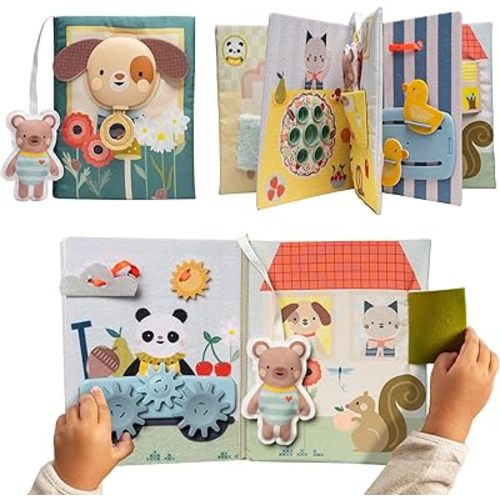 Taf Toys Home Busy Book for Toddlers 1-3 Interactive Educational Learning Quiet Book, Montessori toys for Boy Girl Birthday Gift, Ideal Toddler Busy Book for 1 Year Old Busy Board Quiet Activity Books