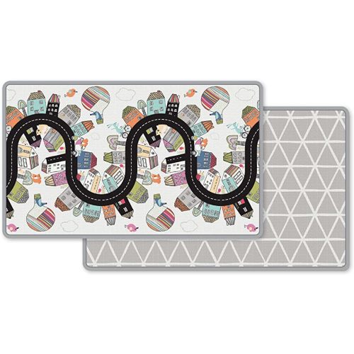 Skip Hop Baby Play Reversible Foam Floor Mat, Vibrant Village, 86" X 52",
