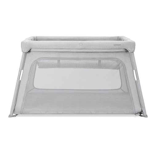 Newton Baby Deluxe Travel Crib & Play Yard Plus Bassinet Attachment Included | Largest in Class, Breathable, Washable Mattress, Foldable Playpen for Toddlers, Travel Bag, Grey