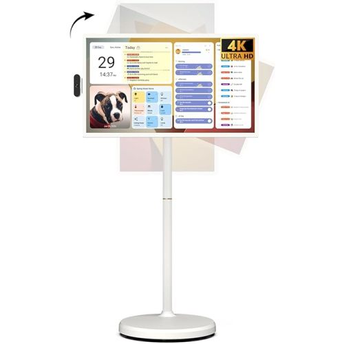 ApoloSign 32'' UHD 4K Smart Portable TV 2nd Gen, 16(8+8) GB RAM+256GB, Android 15, EDLA-Certified, Portable Touch Screen Monitor, Built-in 15000mAh Battery, Full Swivel Rotation, Voice Remote Control