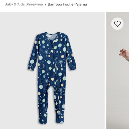 Bamboo Footie Pajama - Baby in Celestial Dreams
