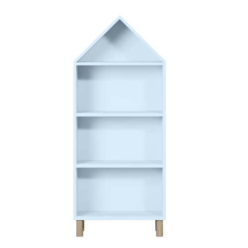 House of Happy, House Shaped Bookshelf, Blue for Kids Classroom, Kids Playroom or Kids Bedroom