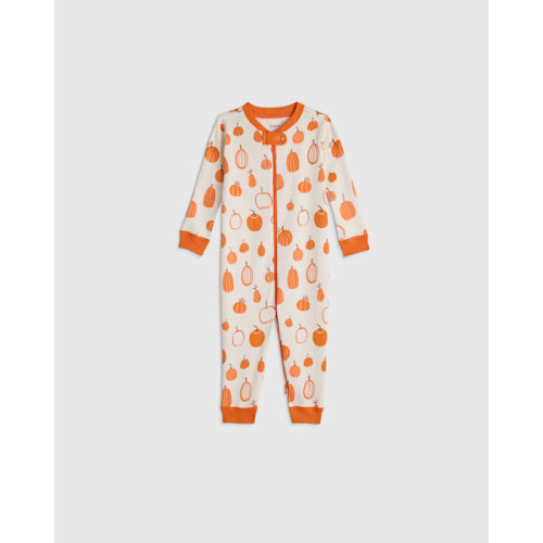 100% Organic Cotton One Piece Pajama - Baby in Pumpkins