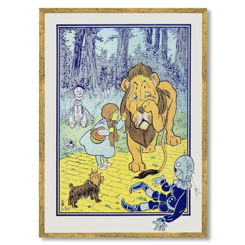 Black Framed Wall Art Canvas Print Oil Paintings Reproduction Vintage Whimsical Storybook Fantasy Prints World Classics Quirky Poster Cottagecore Home Decor for Nursery 8x12inch