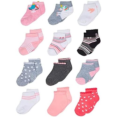 Cherokee Baby Girls' 12 Pack Shorty Ankle Socks
