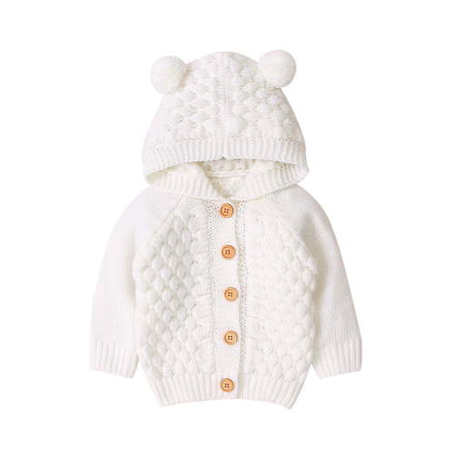 FRSASU Kids Coat , Infant Girl Boy Winter Jacket Warm Coat Knit Outwear Hooded Sweater