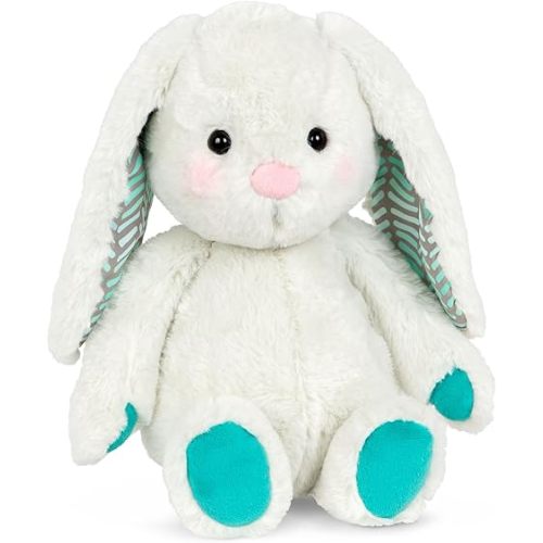 B. toys – 12-Inch Plush Bunny Soft & Cuddly Plush Rabbit Toy Washable – Happy Hues – Peppy Mint Bunny – 0 Months+