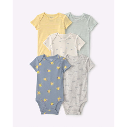 Baby 5-Pack 'My Little Sunshine' Sun Striped Multipack Bodysuits | Carter's