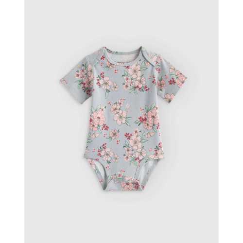 100% Organic Cotton Short Sleeve Bodysuit 4-Pack - Baby Girl