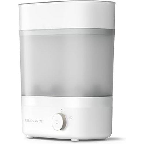 Philips Avent Baby Bottle Sterilizer and Dryer Premium, Removes 99,9% of Bacteria, Chemicals Free, Capacity 6 Bottles/Teats/Accessories, Modular Space Saving Design, Model SCF293