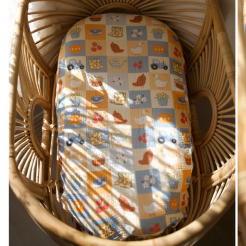 Organic Muslin Fitted Sheet - Bloom Barn – AEGI BLOOM