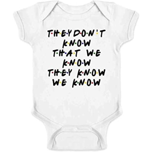 Pop Threads 90s TV Show Infant Bodysuit They Dont Know That We Know White 12M