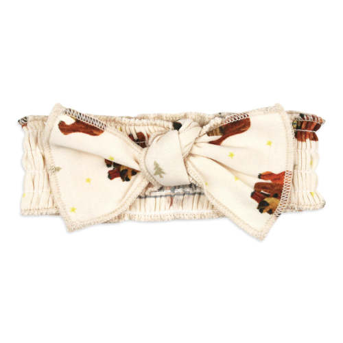 Brown Bear | Organic Smocked Headband 0-12m
