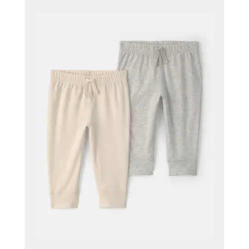 Baby 2-Pack Pants - Ivory/Grey