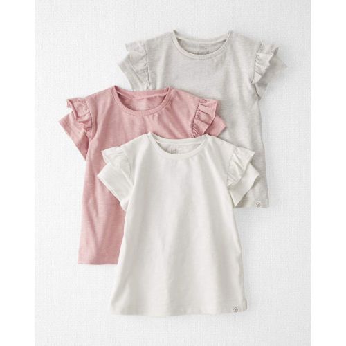 Toddler Girl 3-Pack Organic Cotton Flutter T-Shirts - Little Planet | Carter's