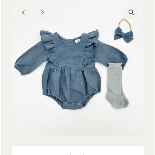French Blue Gabriella Romper Set – Olive and Cradle