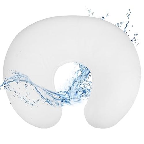 Hooyax Baby Waterproof Nursing Pillow Cover, Stretchy Nursing Covers for Breastfeeding Pillows, Adorable Infant Feeding Pillow Slipcover for Baby Boy and Girls (White)