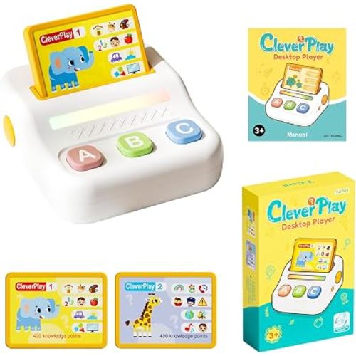 Learning Toys for Kids Ages 3-5, Educational Quiz Game with 800 Q&A Questions, Montessori Brain Training Activity, Autism Sensory Speech Therapy Gift for Preschool Boys Girls