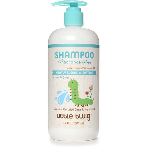 Little Twig Fragrance-Free Shampoo, Hair Shampoo with Natural Plant Derived Formula, Vegan, Gluten-Free, Perfect for Newborns, 17 fl. oz.