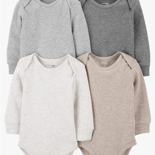 Simple Joys by Carter's Baby 4-Pack Long-Sleeve Thermal Bodysuit