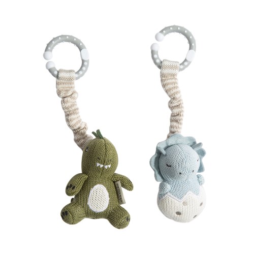 Living Textiles Stroller Toys Dinosaurs 2 Pack