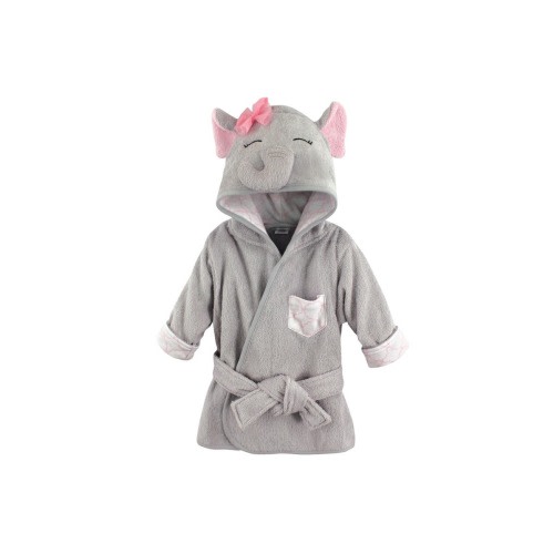 Plush Cotton Lounging Robe with Charming Animal Motif