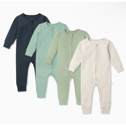Ribbed Clever Zip Snug-Fit Pajamas 4 Pack | MORI US