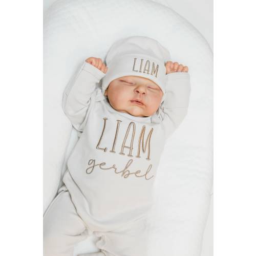 Baby Coming Home Outfit, Baby Gift, Custom Baby Outfit, Personalized Newborn Outfit, Customizable Baby Apparel, Embroidered baby Name
