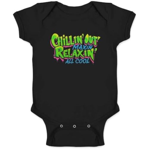 Pop Threads Chillin Out Maxin Relaxin All Cool 90s Retro Neon Infant Baby Boy Girl Bodysuit