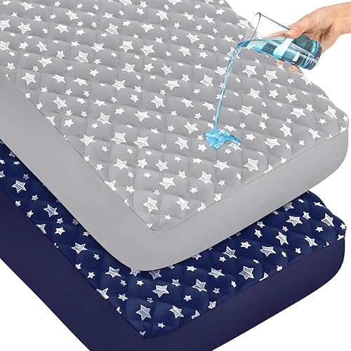 Crib Mattress Protector Waterproof 2 Pack