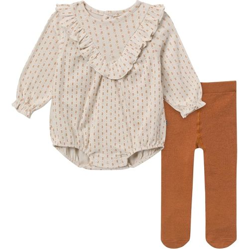 Modern Moments by Gerber Baby Girls' Bubble Romper and Tights Set