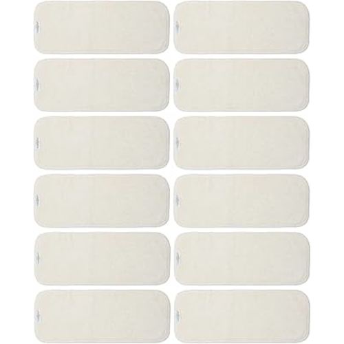 Babygoal Cloth Diaper Inserts 12pcs,4 Layers Rayon from Bamboo Inserts for Cloth Diapers and Cloth Diapers Covers,12MB