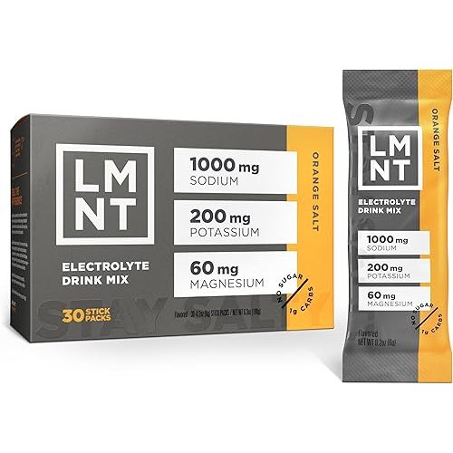 LMNT Zero Sugar Electrolytes - Orange Salt | Drink Mix | 30-Count