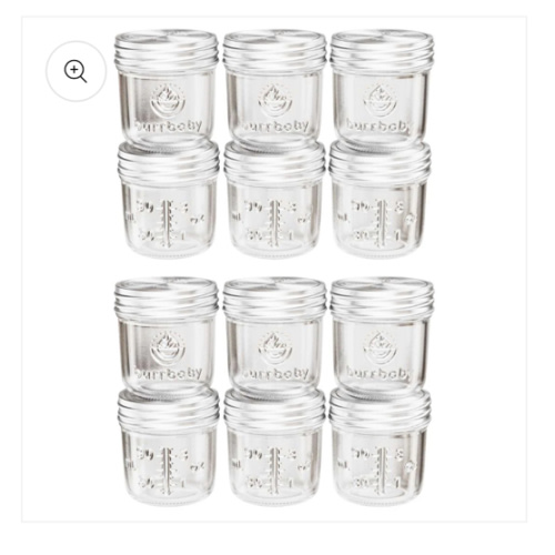 3.5oz Glass Breast Milk Storage Containers