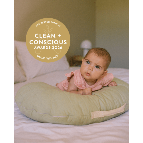 Feeding Pillow in Olive – Soft Organic Cotton – Bubnest Australia
